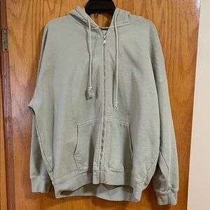 Brandy Melville Women’s Sage Green Christy Hoodie Size Large (Brand New)